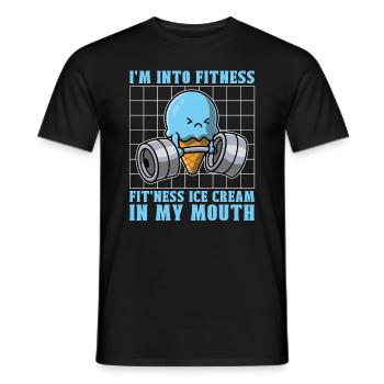 I'm into fitness-fit-ness-ice cream In My mouth - Men's T-Shirt - black - Front - AI Model Male 178 light (178cm)