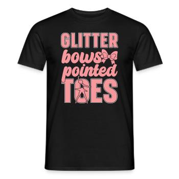 Glänzend Boes Spitz Zehen Ballerina Ballett - Männer T-Shirt - Schwarz - Vorne - AI Model Male 178 light (178cm)