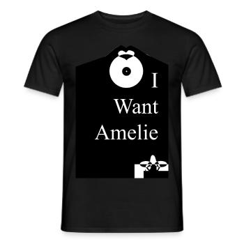 Ich will Amelie - Männer T-Shirt - Schwarz - Vorne - AI Model Male 178 light (178cm)