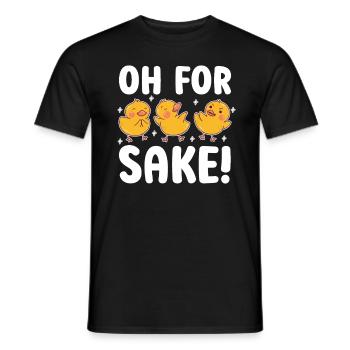 Oh, pour l’amour du canard! - T-shirt homme - noir - Devant - AI Model Male 178 light (178cm)