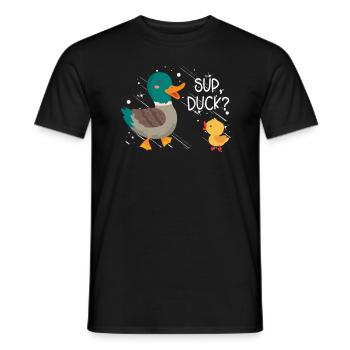 Super canard? - T-shirt homme - noir - Devant - AI Model Male 178 light (178cm)