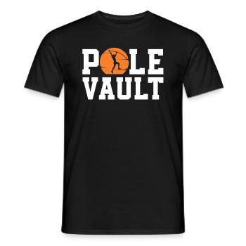 Paul Vault Leichtathletik Stabhochsprung - Männer T-Shirt - Schwarz - Vorne - AI Model Male 178 light (178cm)