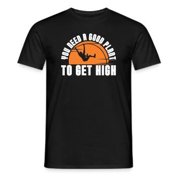 You need a good plant to have a high - Men's T-Shirt - black - Front - AI Model Male 178 light (178cm)