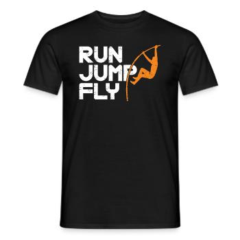Run Jump Fly Pole Jumping Track - T-shirt homme - noir - Devant - AI Model Male 178 light (178cm)