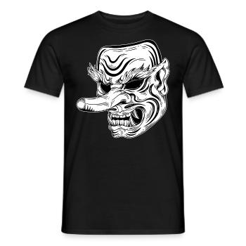 Schädel Skull Horror Japon Halloween Geisha - T-shirt homme - noir - Devant - AI Model Male 178 light (178cm)