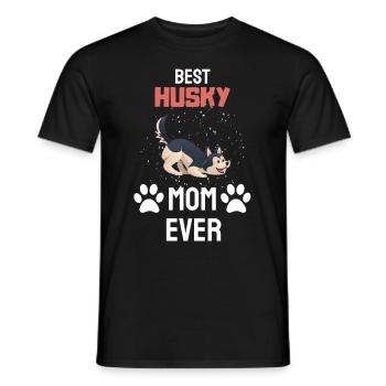 Beste Husky Mama aller Zeiten Muttertag Hund Husky - Männer T-Shirt - Schwarz - Vorne - AI Model Male 178 light (178cm)
