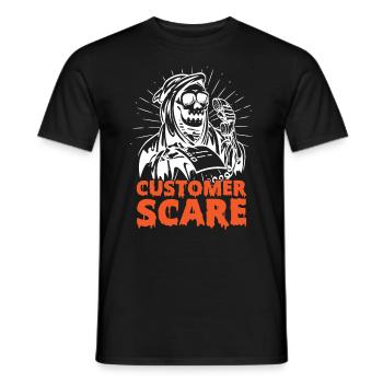 Customer Scare Csr Customer Service Halloween - Men's T-Shirt - black - Front - AI Model Male 178 light (178cm)