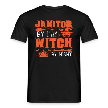 Caretaker By Day Witch By Night Caretaker - Men's T-Shirt - black - Front - AI Model Male 178 light (178cm)