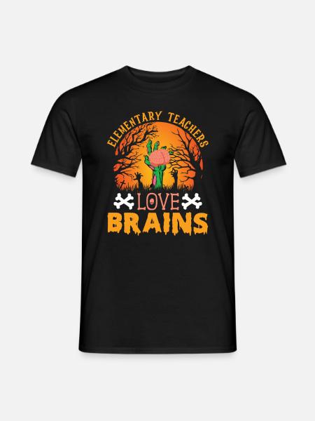 Elementarlehrer Lieben Brains Grundschule - Männer T-Shirt - Schwarz