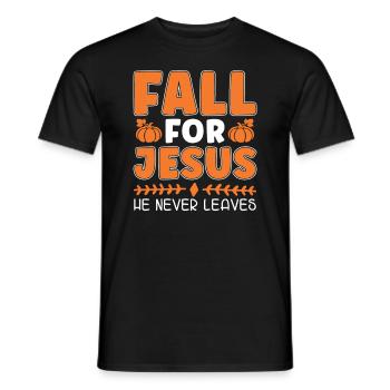 Tombe amoureux de Jésus, il quitte Halloween - T-shirt homme - noir - Devant - AI Model Male 178 light (178cm)
