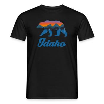 Vintage Idaho Power Bear Wald Grizzly stolz im Fre - Männer T-Shirt - Schwarz - Vorne - AI Model Male 178 light (178cm)