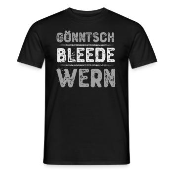 Gönntsch bleede wern, Könnte ich Blöd werden Sächs - Männer T-Shirt - Schwarz - Vorne - AI Model Male 178 light (178cm)