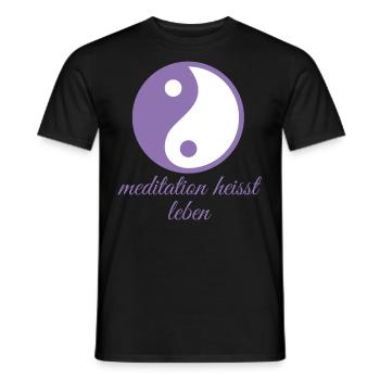 Meditation Balance Meditieren - Männer T-Shirt - Schwarz - Vorne - AI Model Male 178 light (178cm)