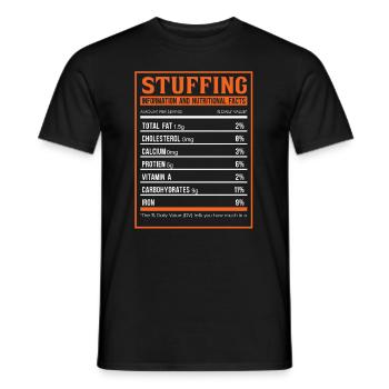 Garniture à la dindeCitrouille de la saison d’automne de Thanksgiving - T-shirt homme - noir - Devant - AI Model Male 178 light (178cm)