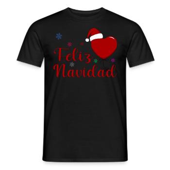 Feliz Navidad Weihnachtsfeier Spanien - Männer T-Shirt - Schwarz - Vorne - AI Model Male 178 light (178cm)