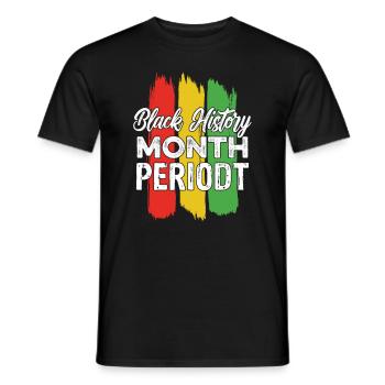 Black History Month Period African Americans - Men's T-Shirt - black - Front - AI Model Male 178 light (178cm)