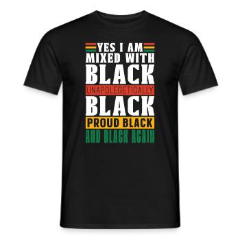 Fier Afro-Américain noir des Noirs - T-shirt homme - noir - Devant - AI Model Male 178 light (178cm)