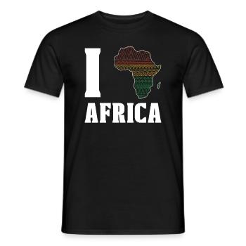Ich Liebe Afrika Schwarze Geschichte - Männer T-Shirt - Schwarz - Vorne - AI Model Male 178 light (178cm)