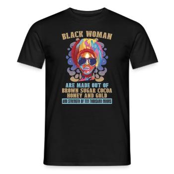 Schwarze Frauen Schwarze Geschichte Afroamerikaner - Männer T-Shirt - Schwarz - Vorne - AI Model Male 178 light (178cm)