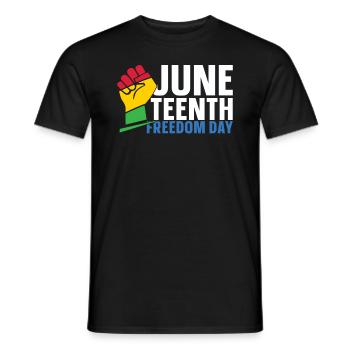 Freedom Day Black History African Americans - Men's T-Shirt - black - Front - AI Model Male 178 light (178cm)