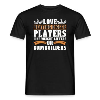 J’adore regarder des joueurs plus grands dans le bras de fer - T-shirt homme - noir - Devant - AI Model Male 178 light (178cm)