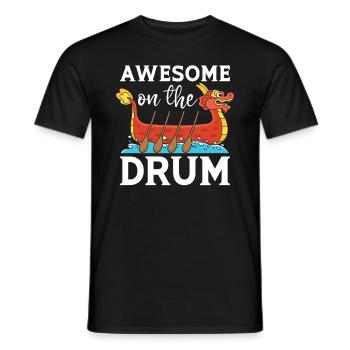 Fantastic on the Drum Dragon Boat Racing - Men's T-Shirt - black - Front - AI Model Male 178 light (178cm)