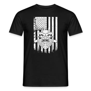 Patriotische Drachenboot-paddler Der - Männer T-Shirt - Schwarz - Vorne - AI Model Male 178 light (178cm)