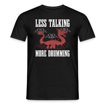 Less talking, more drumming Dragon Boat Race Team - Men's T-Shirt - black - Front - AI Model Male 178 light (178cm)