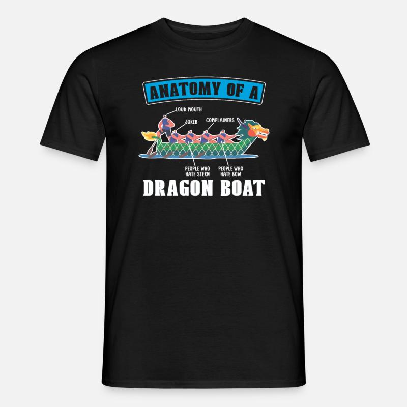 Anatomie Eines Drachenboot-paddler-bootsrennens - Männer T-Shirt - Schwarz