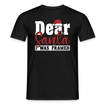 Lieber Weihnachtsmann, Ich Wurde Gerahmt, Lustiges - Männer T-Shirt - Schwarz - Vorne - AI Model Male 178 light (178cm)