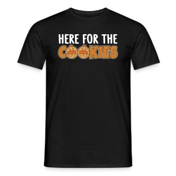 Ici pour les biscuits Noël amusant Yulitede - T-shirt homme - noir - Devant - AI Model Male 178 light (178cm)
