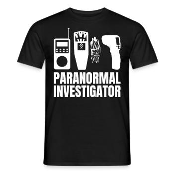 Geisterjagd Paranormal Investigator - Männer T-Shirt - Schwarz - Vorne - AI Model Male 178 light (178cm)