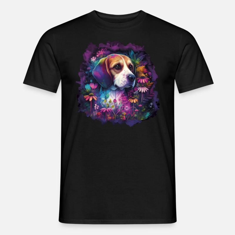 Beagle Beagle Motif Gift - Men's T-shirt - black