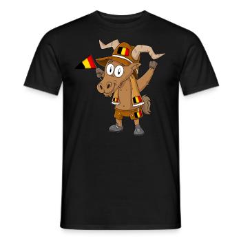 Steinbock Fan Belgien - Männer T-Shirt - Schwarz - Vorne - AI Model Male 178 light (178cm)