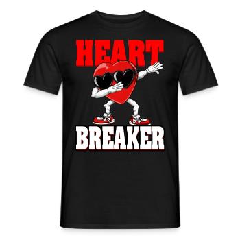 Dabbing Heart Breaker Drôle Messieurs Enfants Garçons - T-shirt homme - noir - Devant - AI Model Male 178 light (178cm)