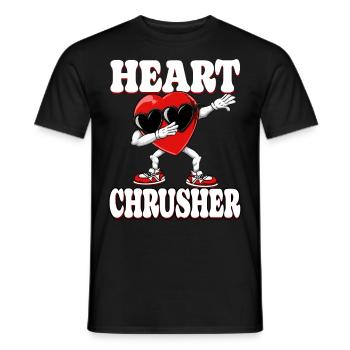 Dabbing Heart Crusher Funny Gentlemen Children Boys - Men's T-Shirt - black - Front - AI Model Male 178 light (178cm)