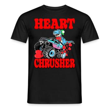 Heart Crusher T-rex Auf Monstertruck Boys - Männer T-Shirt - Schwarz - Vorne - AI Model Male 178 light (178cm)
