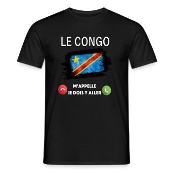 congo - T-shirt homme - noir - Devant - AI Model Male 178 light (178cm)