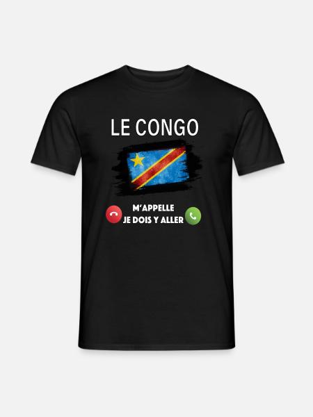 congo - T-shirt homme - noir