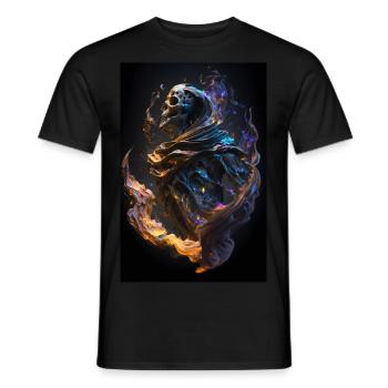 Cosmic Grim Reaper - Men's T-Shirt - black - Front - AI Model Male 178 light (178cm)