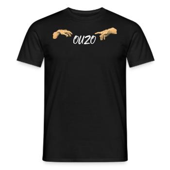 Ouzo disant pour les Grecs Un ouzo par jour - T-shirt homme - noir - Devant - AI Model Male 178 light (178cm)