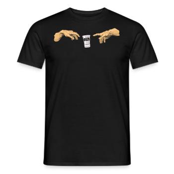 Ouzo disant pour les Grecs Un ouzo par jour - T-shirt homme - noir - Devant - AI Model Male 178 light (178cm)