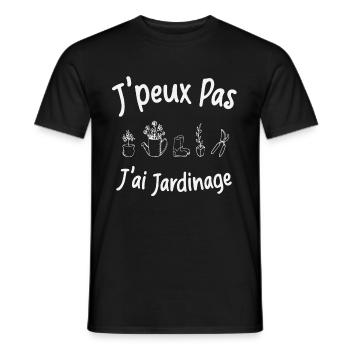 Jardinage Je Peux Pas J'ai Jardinage Jardin - T-shirt homme - noir - Devant - AI Model Male 178 light (178cm)