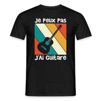 Je Peux Pas J'ai Guitare Drôle Guitare - T-shirt homme - noir - Devant - AI Model Male 178 light (178cm)
