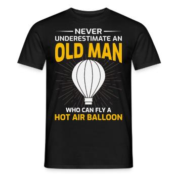 Montgolfière Montgolfière Montgolfière - T-shirt homme - noir - Devant - AI Model Male 178 light (178cm)