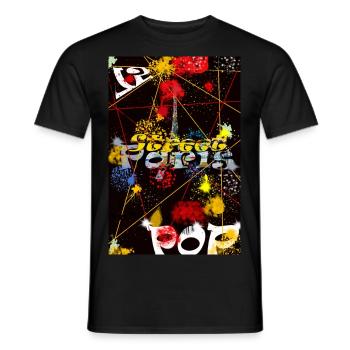 Paris Graf Street Art - T-shirt homme - noir - Devant - AI Model Male 178 light (178cm)