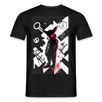 Bunny Graffiti Design by ART8NS Art ON Streetwear - Männer T-Shirt - Schwarz - Vorne - AI Model Male 178 light (178cm)