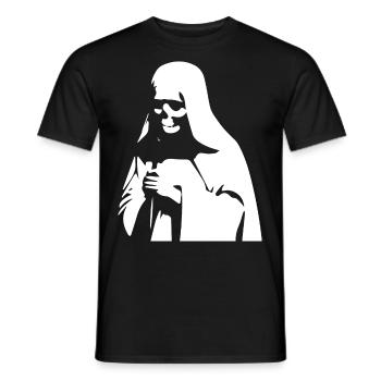 Sinister Style Unveiled: Discover a World of Horr - Men's T-Shirt - black - Front - AI Model Male 178 light (178cm)