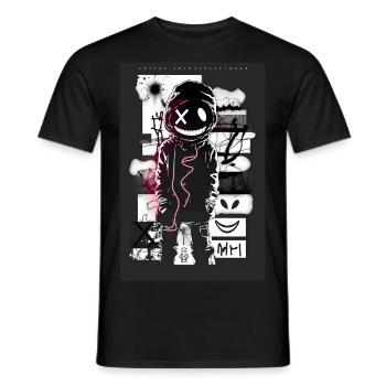 Robot by ART8NS - Art ON Streetwear - Men's T-Shirt - black - Front - AI Model Male 178 light (178cm)