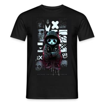 Panda by ART8NS - Art ON Streetwear - Men's T-Shirt - black - Front - AI Model Male 178 light (178cm)